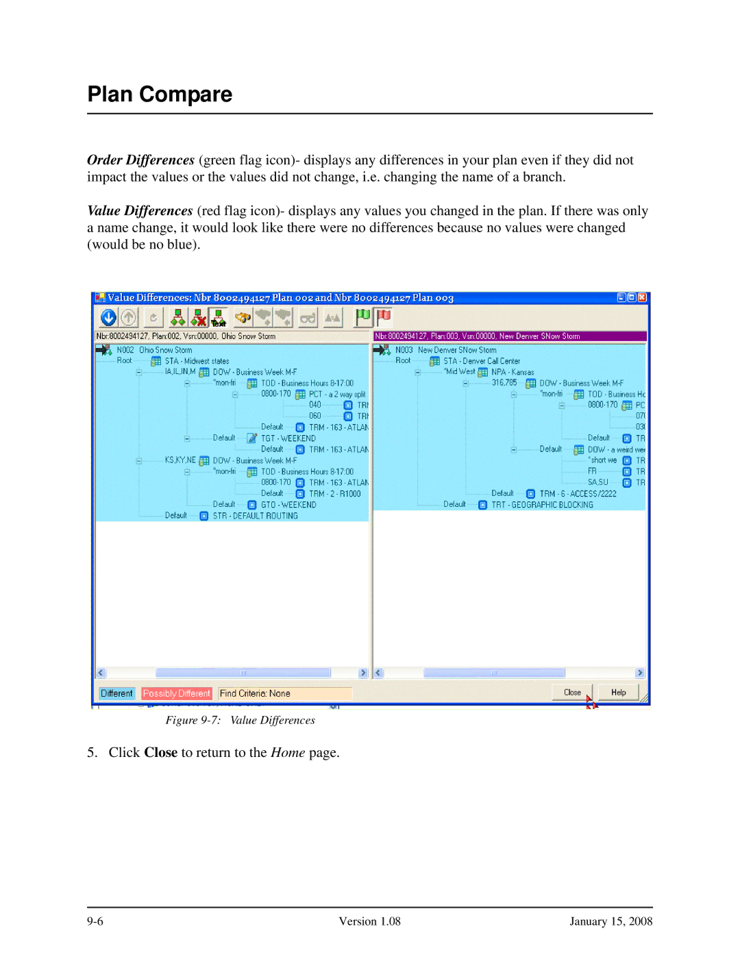 Verizon Network Manager Nodes manual Click Close to return to the Home 