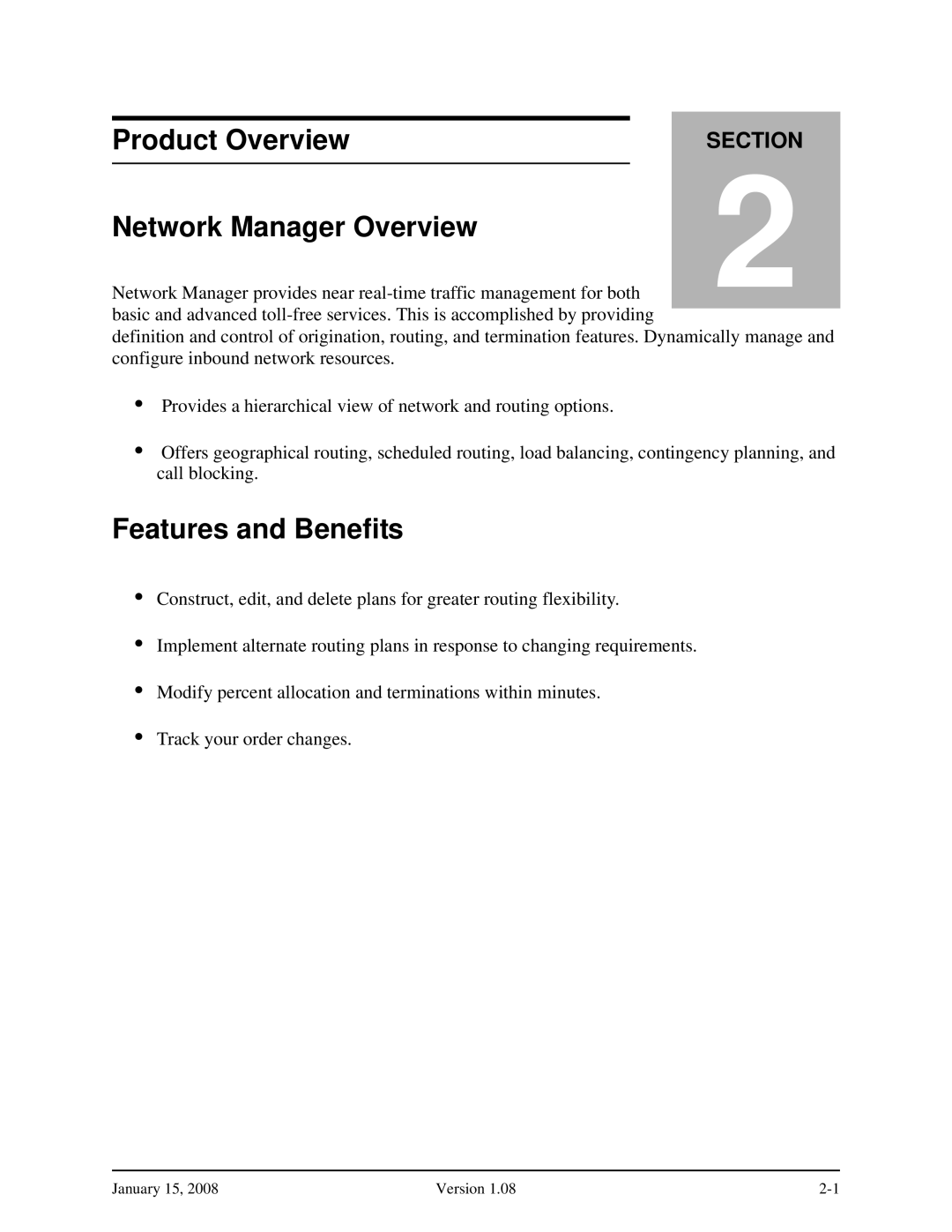 Verizon Network Manager Nodes manual Product Overview Network Manager Overview, Features and Benefits 