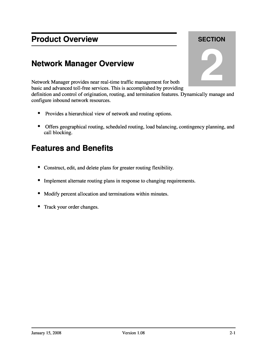 Verizon Network Manager Nodes manual Product Overview Network Manager Overview, Features and Benefits 