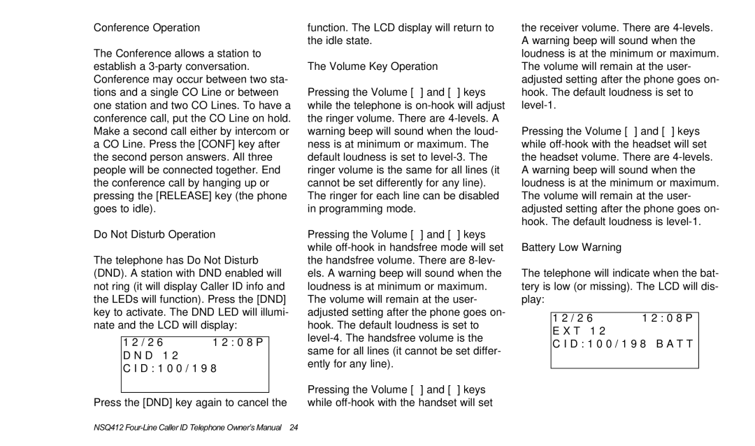 Verizon NSQ412 owner manual Conference Operation 