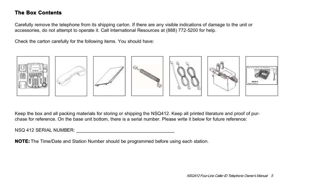 Verizon NSQ412 owner manual Box Contents 