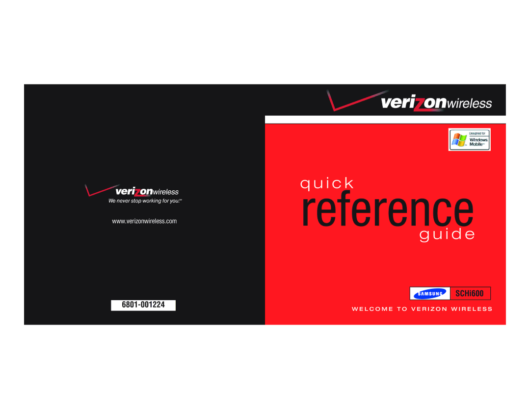 Verizon SCHI600 manual Reference 