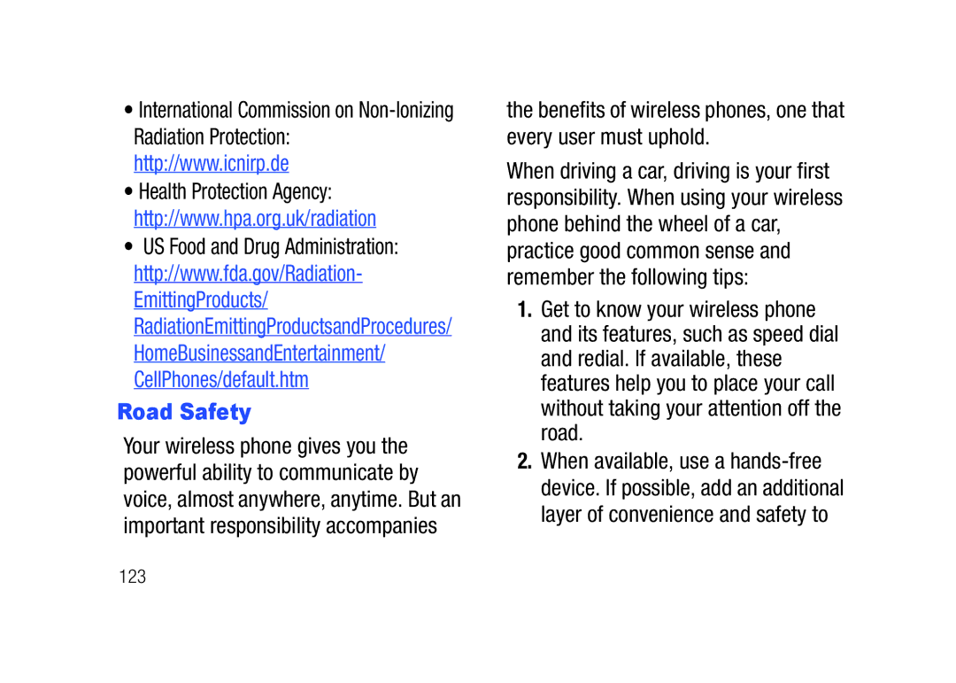 Verizon SCHu320 user manual Road Safety, Benefits of wireless phones, one that every user must uphold 