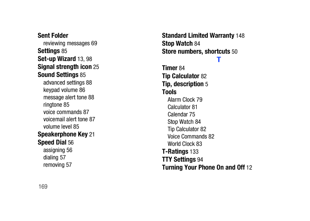 Verizon SCHu320 user manual Reviewing messages, 169 