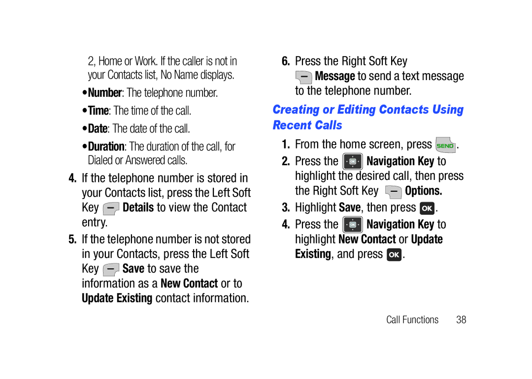 Verizon SCHu320 user manual Key Details to view the Contact entry, Press the Right Soft Key 