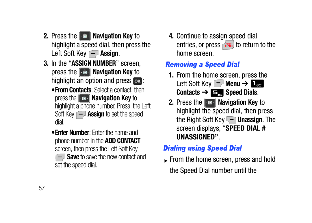 Verizon SCHu320 user manual Left Soft Key Assign, Soft Key Assign to set the speed dial, Continue to assign speed dial 