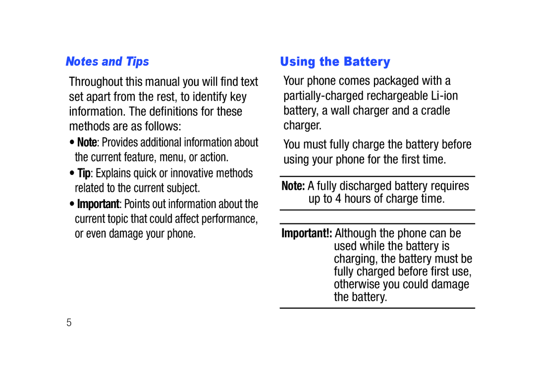 Verizon SCHu320 user manual Using the Battery 