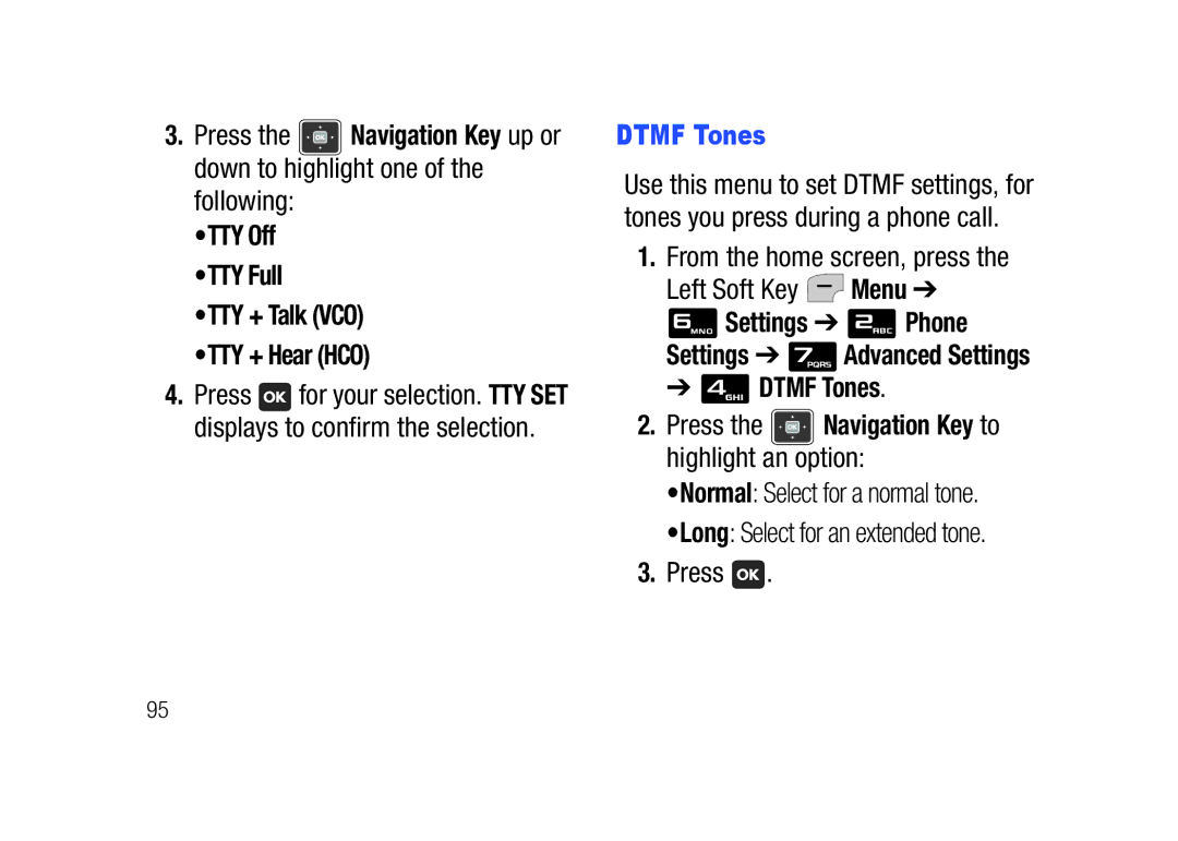 Verizon SCHu320 user manual Dtmf Tones 