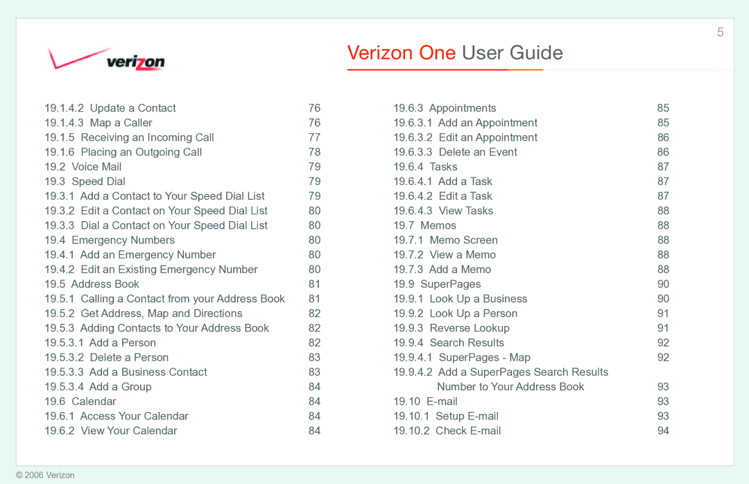 Verizon manual Verizon One User Guide 