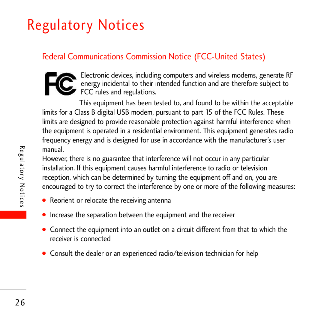 Verizon VL600 manual Regulatory Notices, Federal Communications Commission Notice FCC-United States 