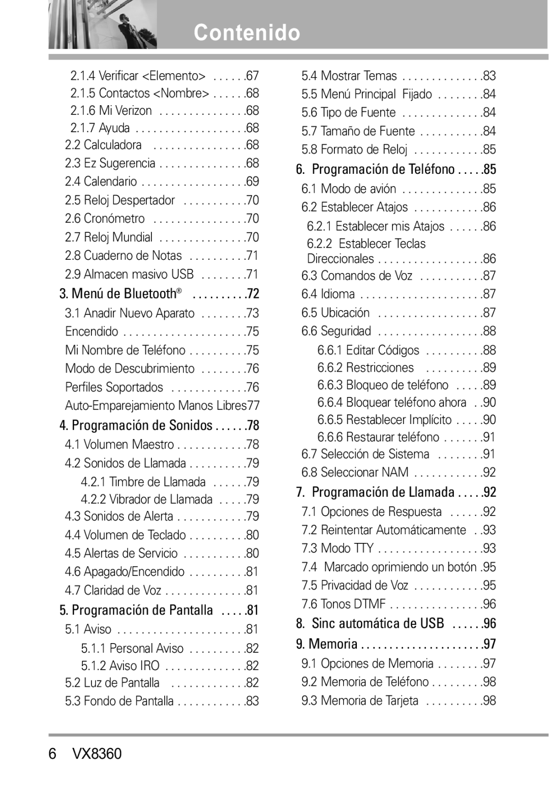 Verizon VX8360 manual Sinc automática de USB 