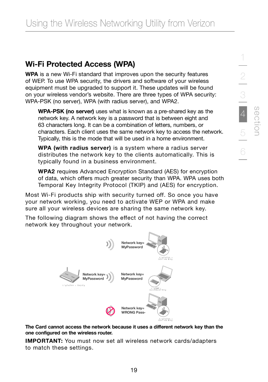 Verizon VZ4050 user manual Wi-Fi Protected Access WPA 