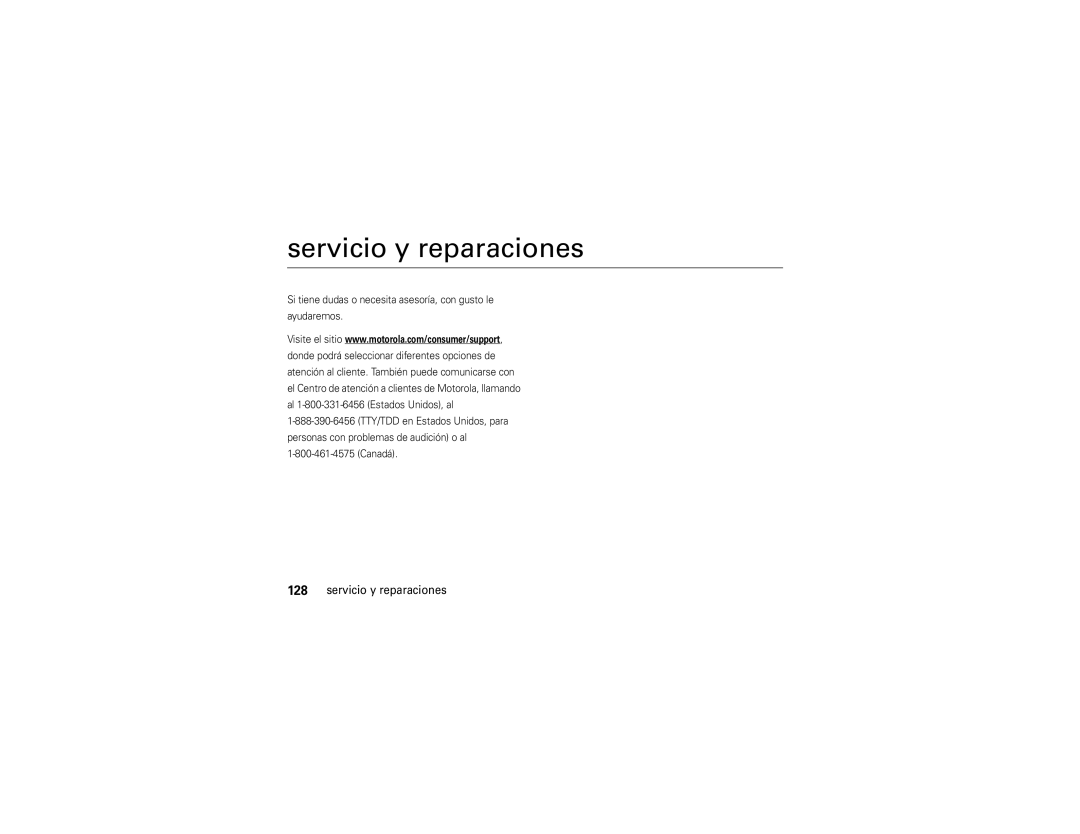 Verizon Z6c manual Servicio y reparaciones, Si tiene dudas o necesita asesoría, con gusto le ayudaremos 