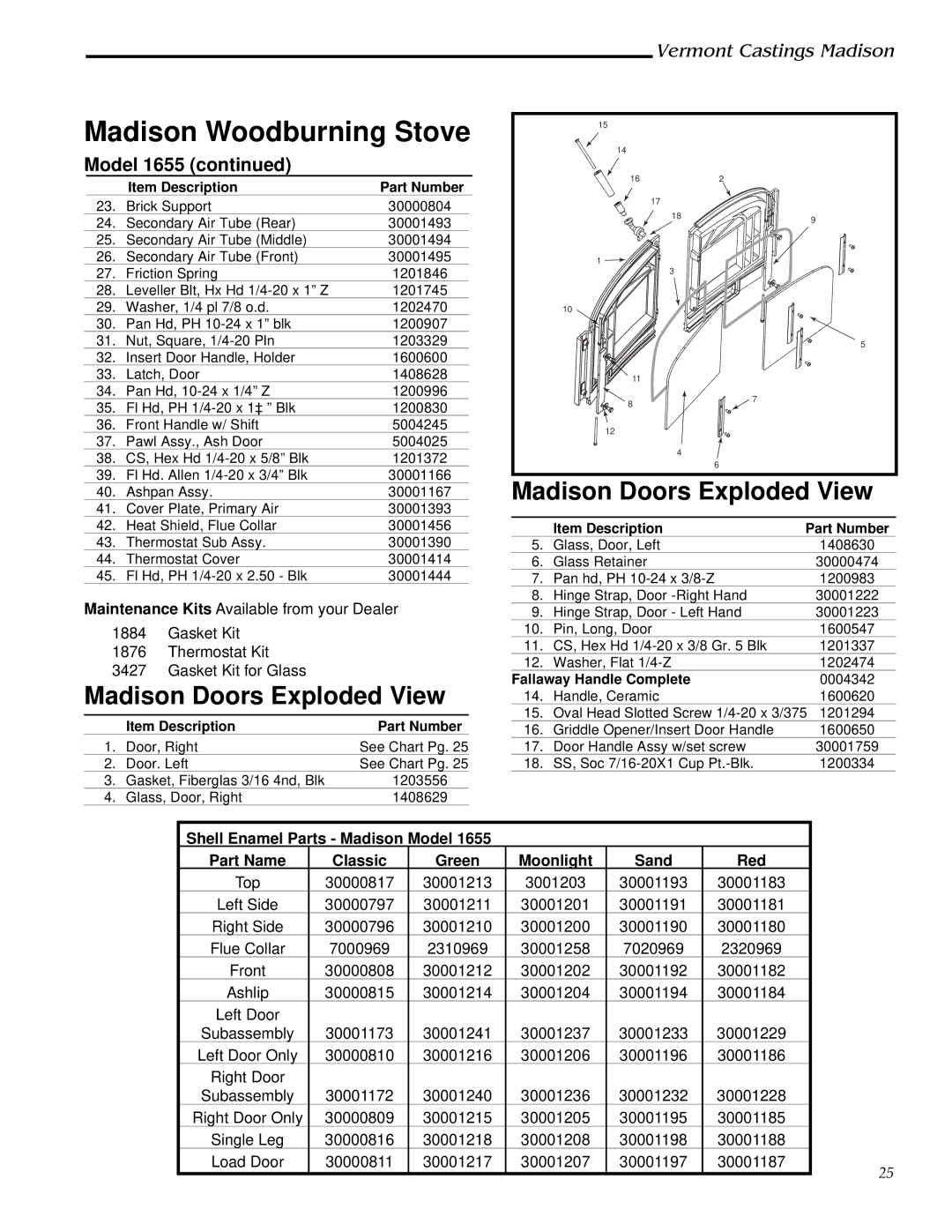 Vermont Casting 1655, 1656, 1657, 1658, 1659 installation instructions Madison Woodburning Stove 