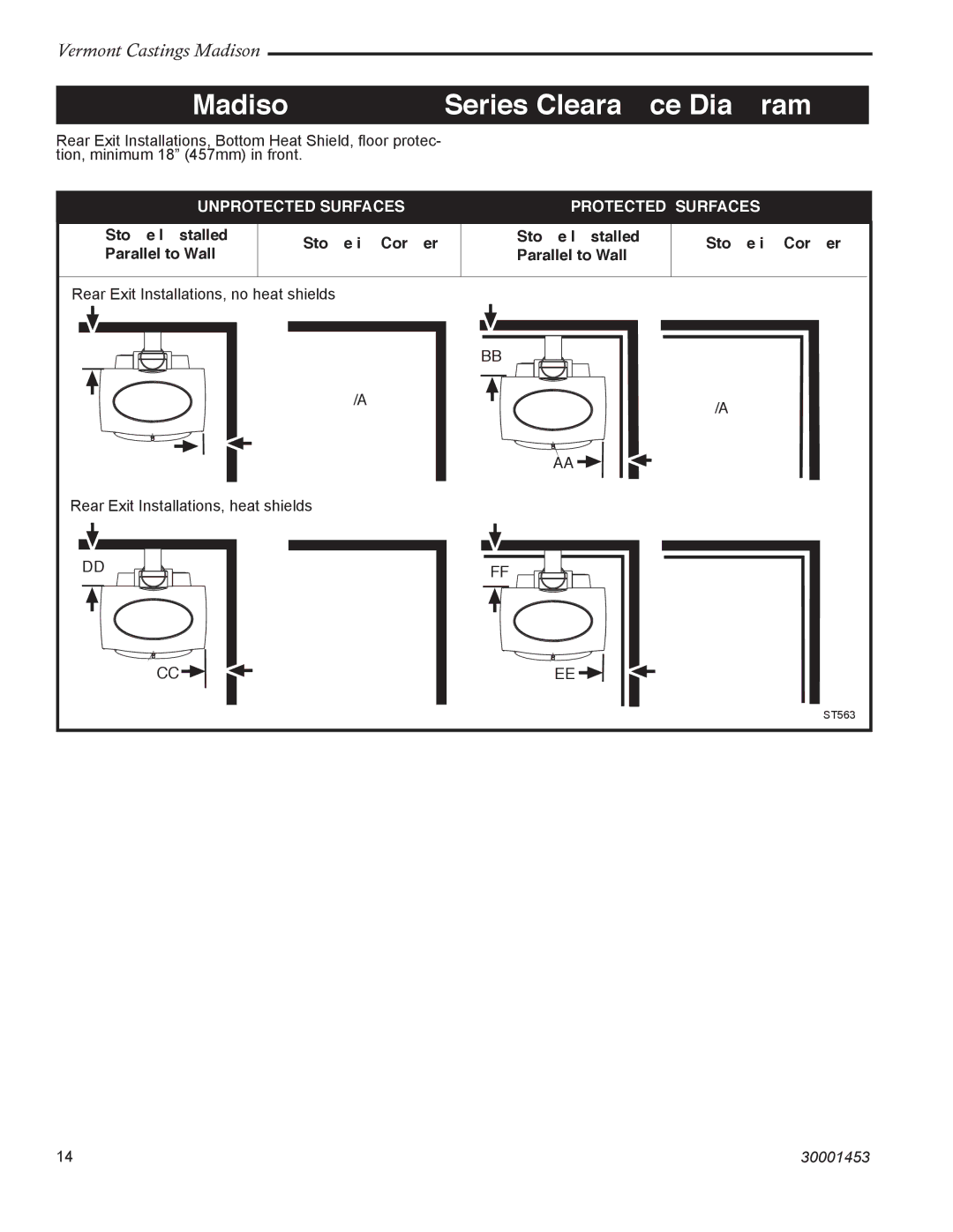 Vermont Casting 1658, 1659, 1656, 1655, 1657 installation instructions ST563 