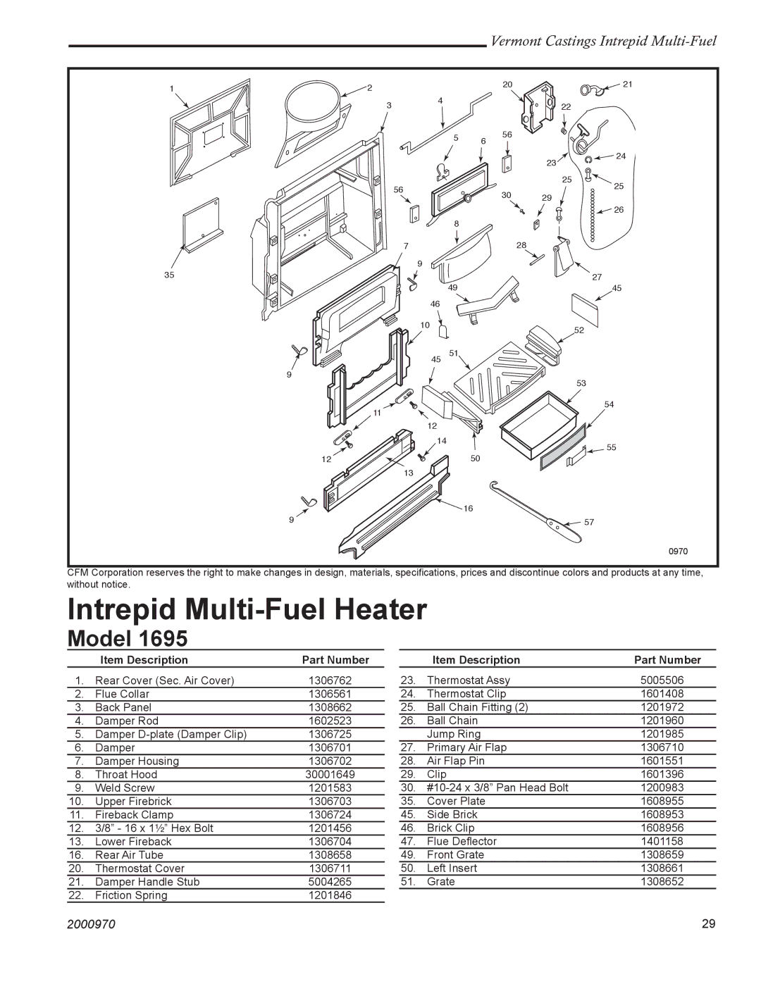 Vermont Casting 1695 installation instructions Intrepid Multi-Fuel Heater 