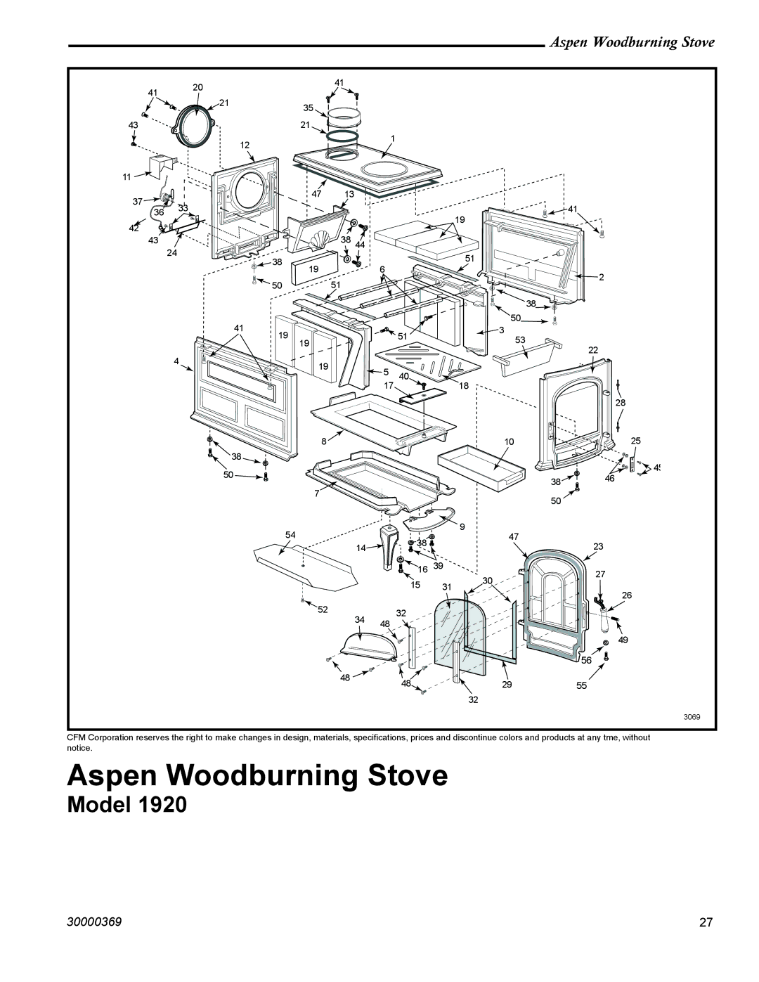 Vermont Casting 1920 installation instructions Aspen Woodburning Stove 