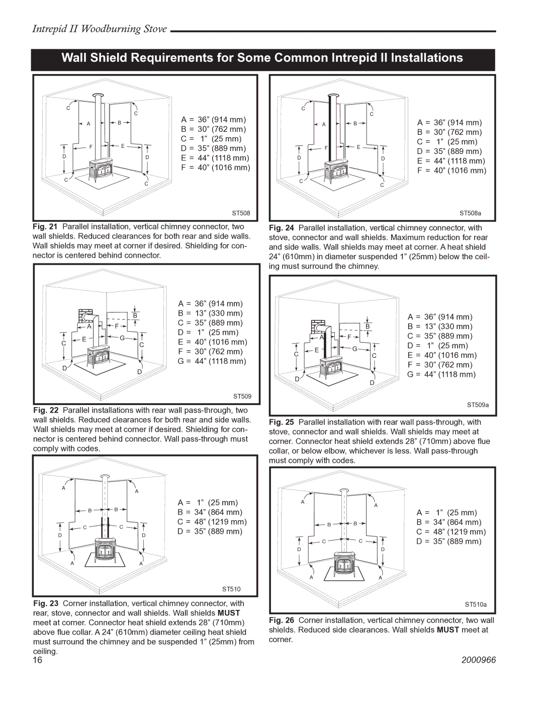 Vermont Casting 1990 installation instructions 889 mm 