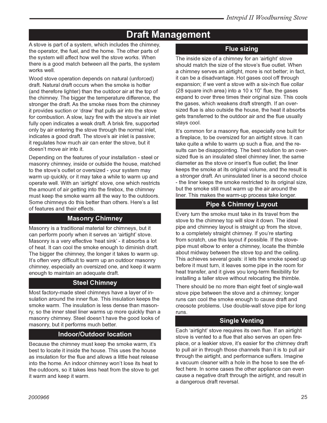 Vermont Casting 1990 installation instructions Draft Management 