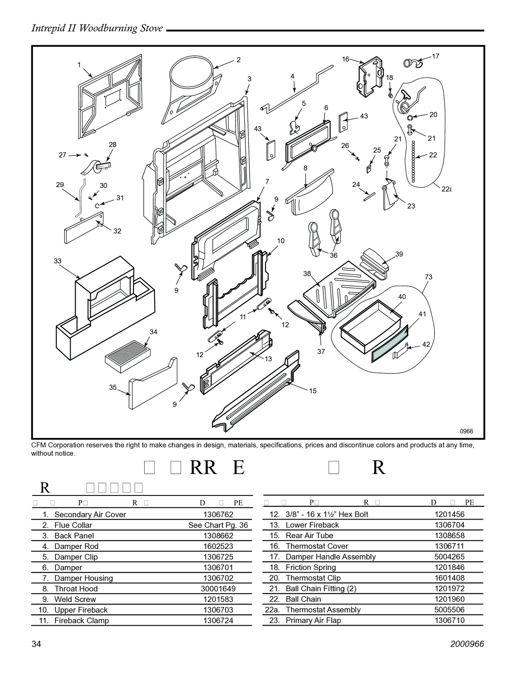 Vermont Casting 1990 installation instructions Intrepid II Woodburning Stove 