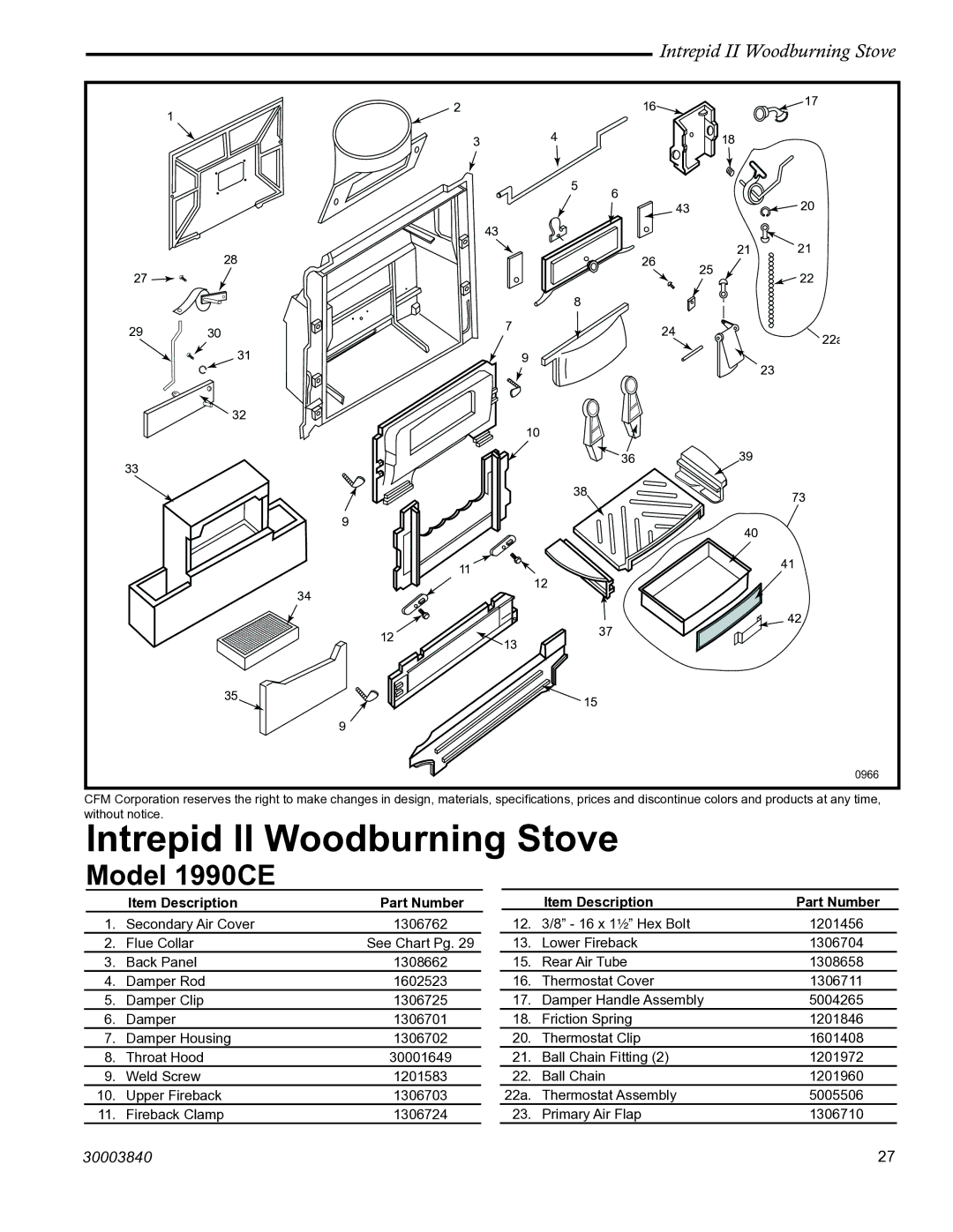 Vermont Casting 1990CE installation instructions Intrepid II Woodburning Stove 