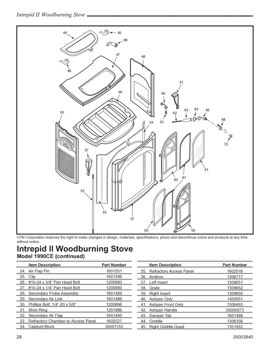 Vermont Casting 1990CE installation instructions Intrepid II Woodburning Stove 