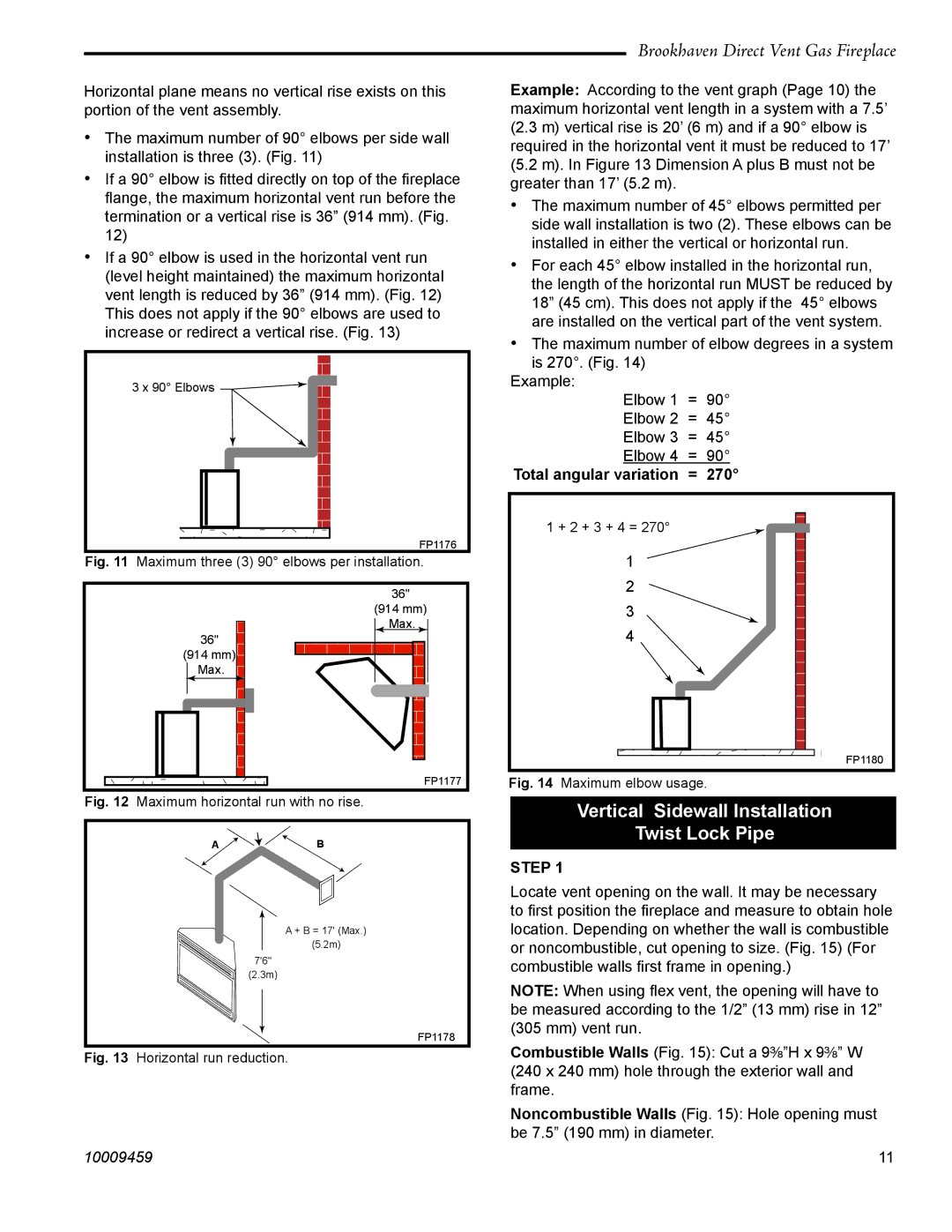 Vermont Casting 20DVT Vertical Sidewall Installation Twist Lock Pipe, Total angular variation =, Step 