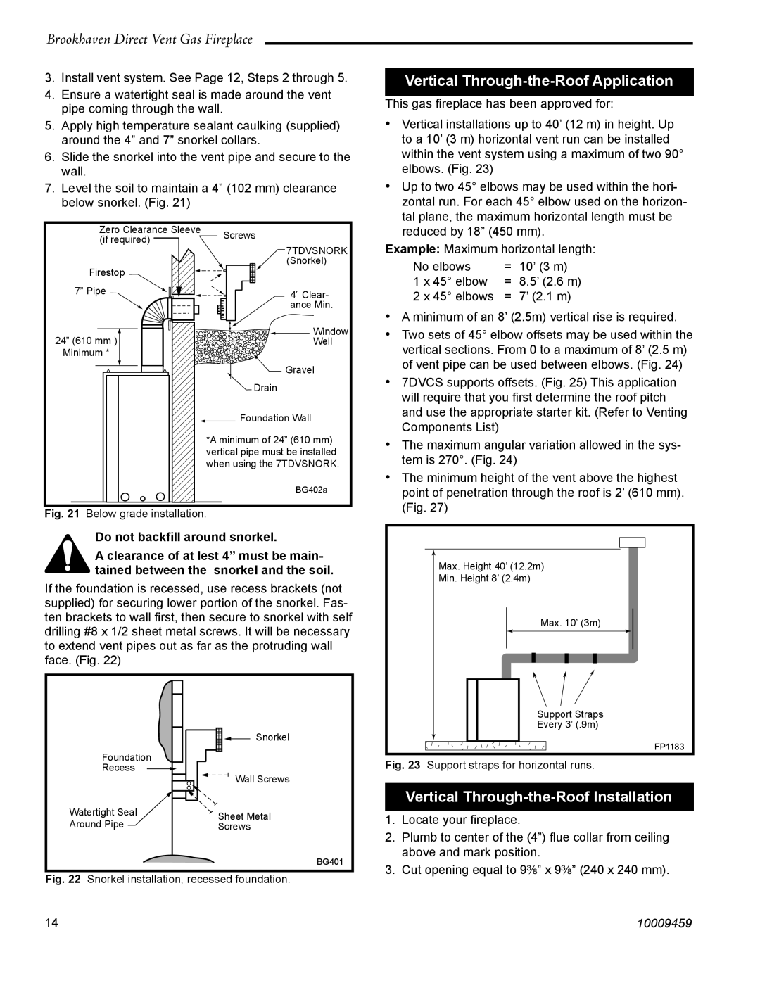 Vermont Casting 20DVT Vertical Through-the-Roof Application, Vertical Through-the-Roof Installation 