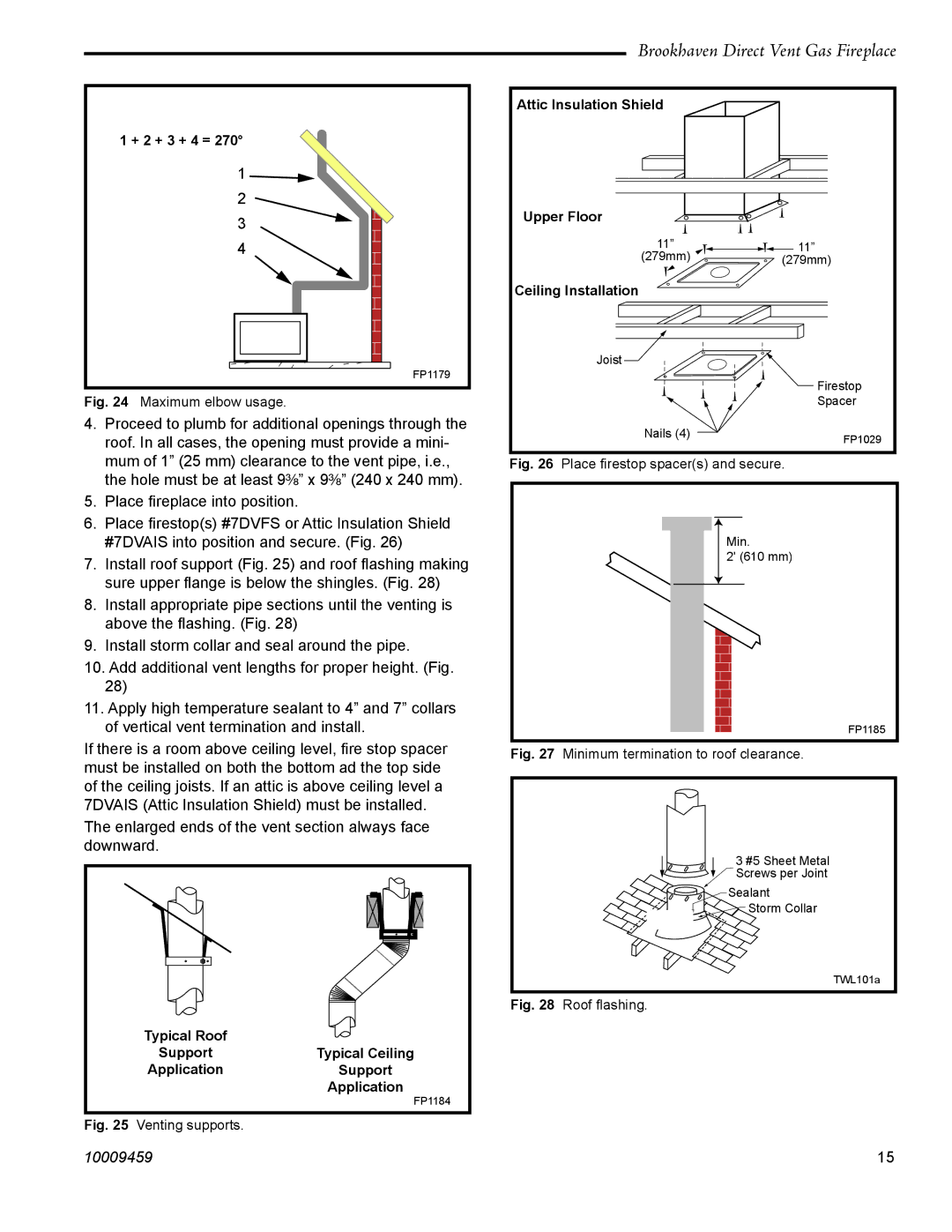 Vermont Casting 20DVT installation instructions Venting supports 