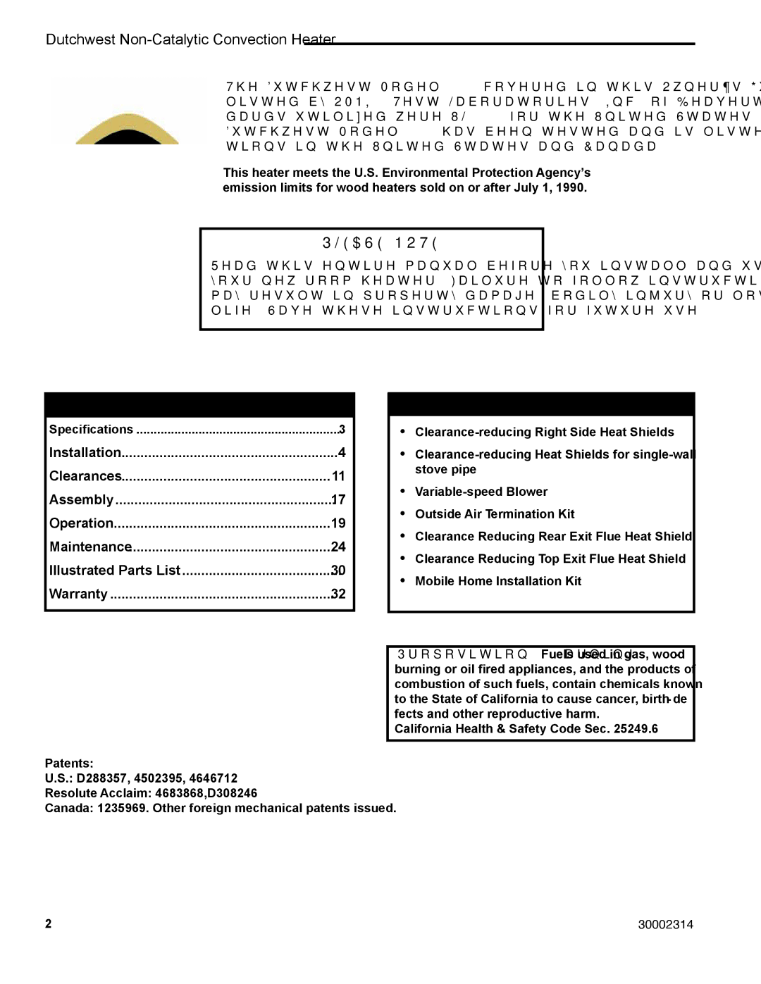 Vermont Casting 2477 manual Table of Contents Accessories 