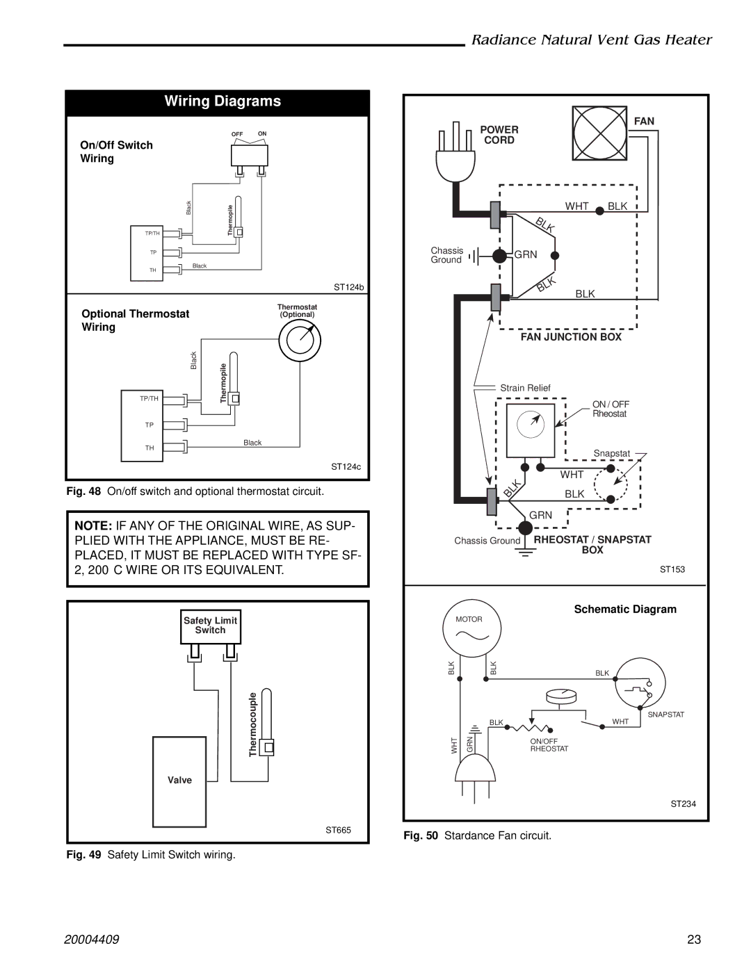 Vermont Casting 3355, 3340, 3349, 3356 4409 410 manual Wiring Diagrams, Blk 