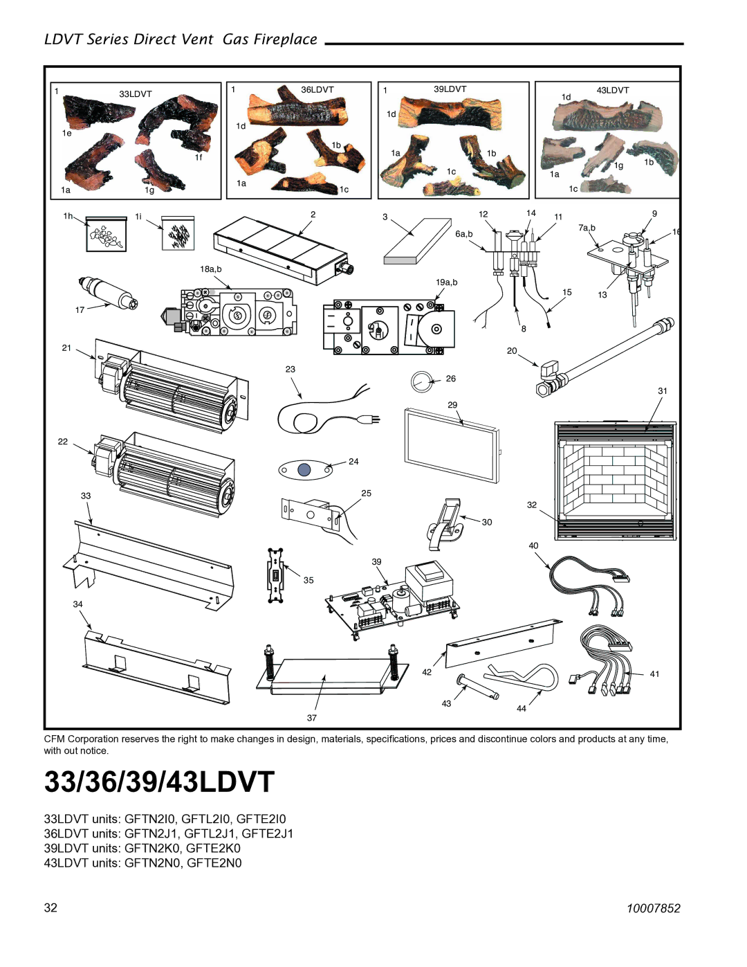 Vermont Casting 36LDVT 39LDVT manual 33/36/39/43LDVT 