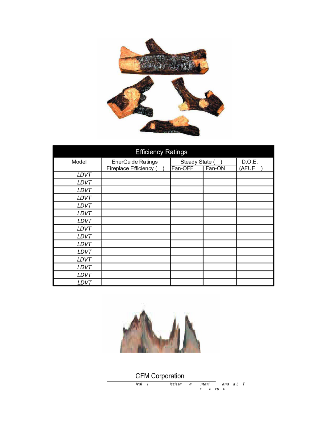 Vermont Casting 36LDVT 39LDVT, 43LDVT manual Efﬁciency Ratings, Afue% 