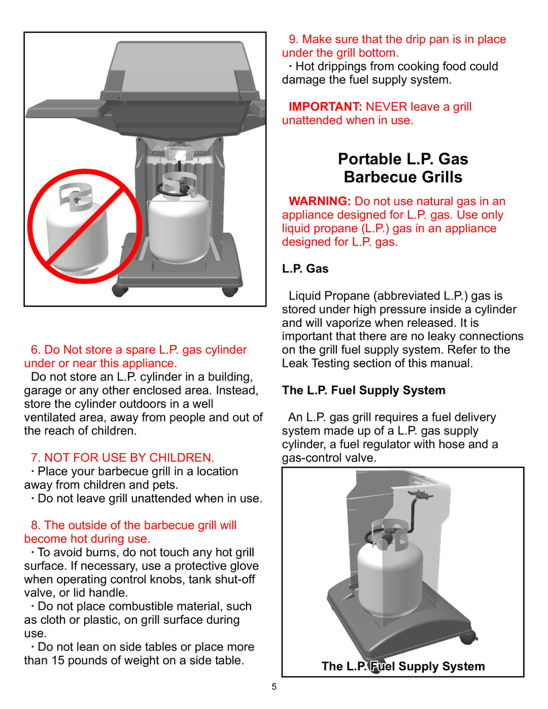 Vermont Casting 6000, 8000 owner manual Portable L.P. Gas Barbecue Grills 