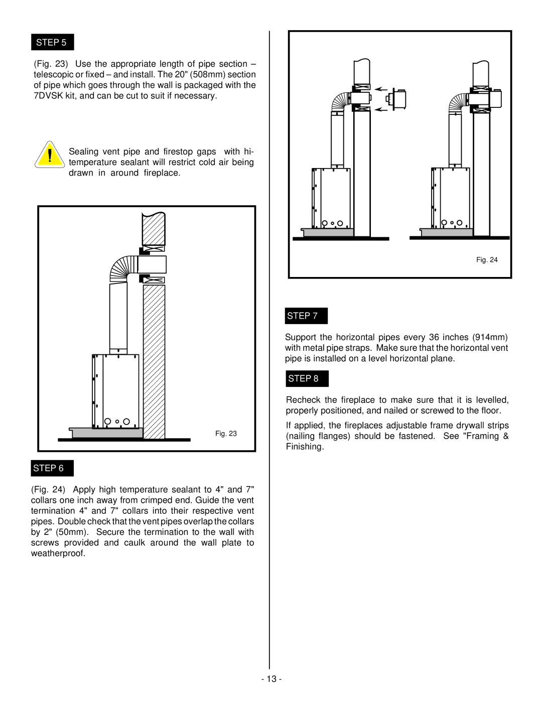 Vermont Casting BHDT36 installation instructions Step 