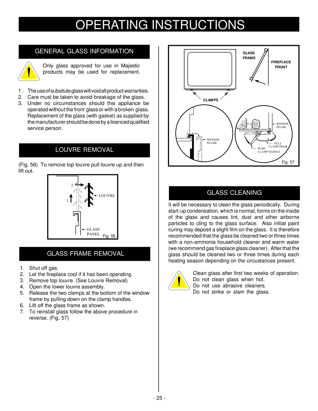 Vermont Casting BHDT36 General Glass Information, Louvre Removal, Glass Frame Removal, Glass Cleaning 