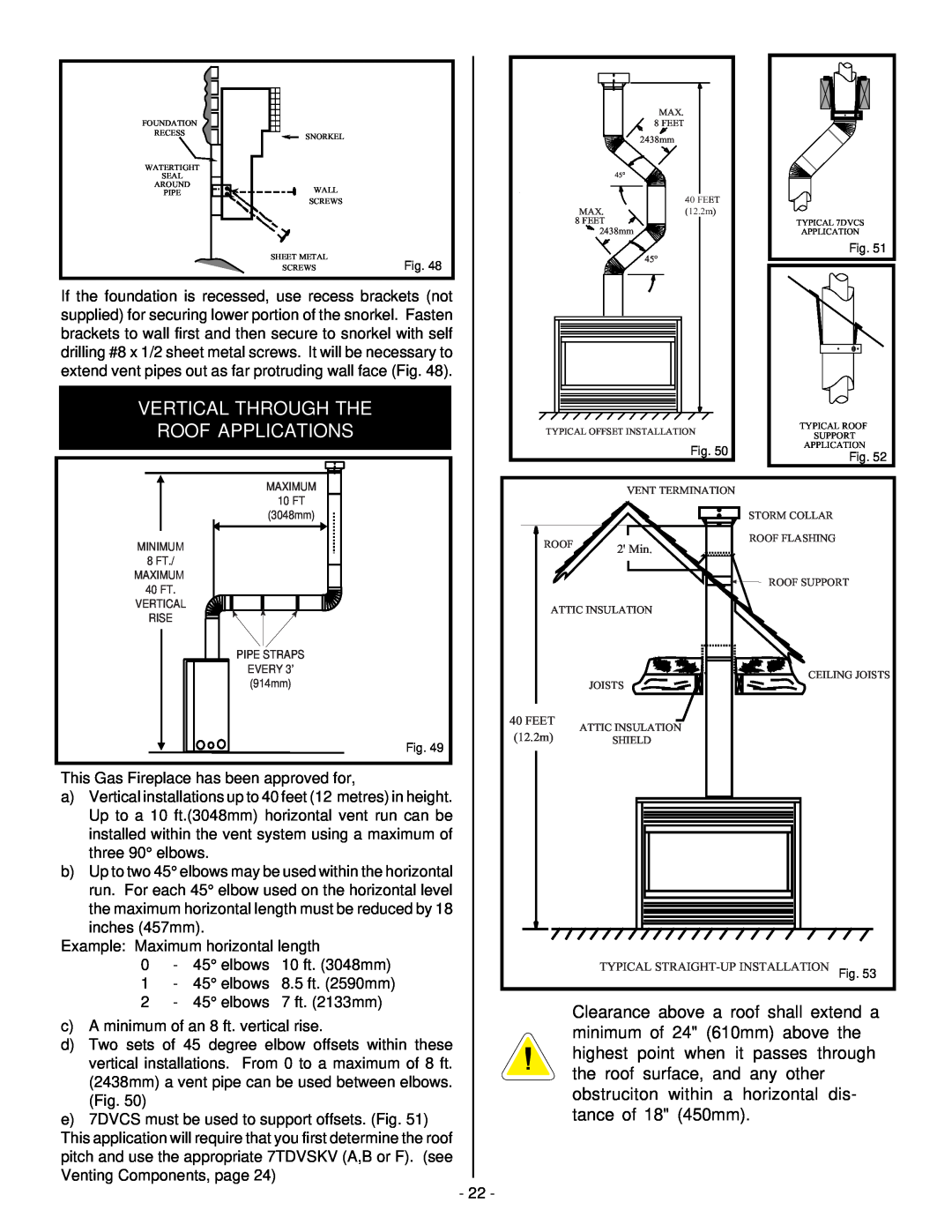 Vermont Casting BHDT36 installation instructions Vertical Through The Roof Applications 