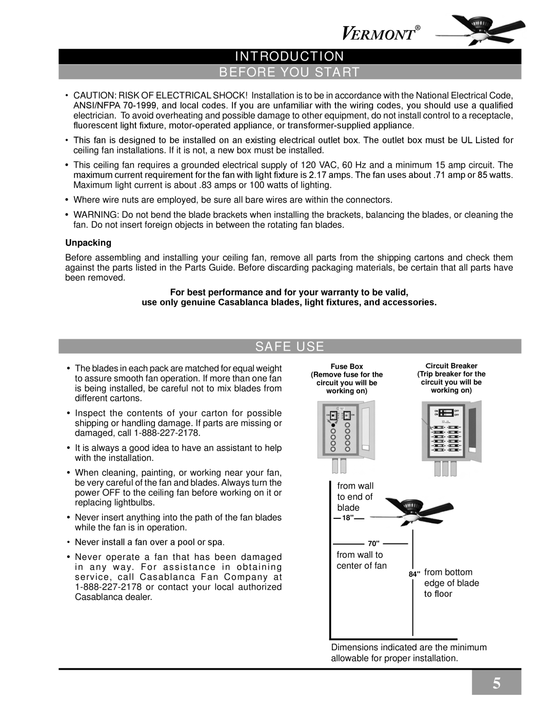 Vermont Casting C34G624M owner manual Introduction Before You Start, Unpacking 