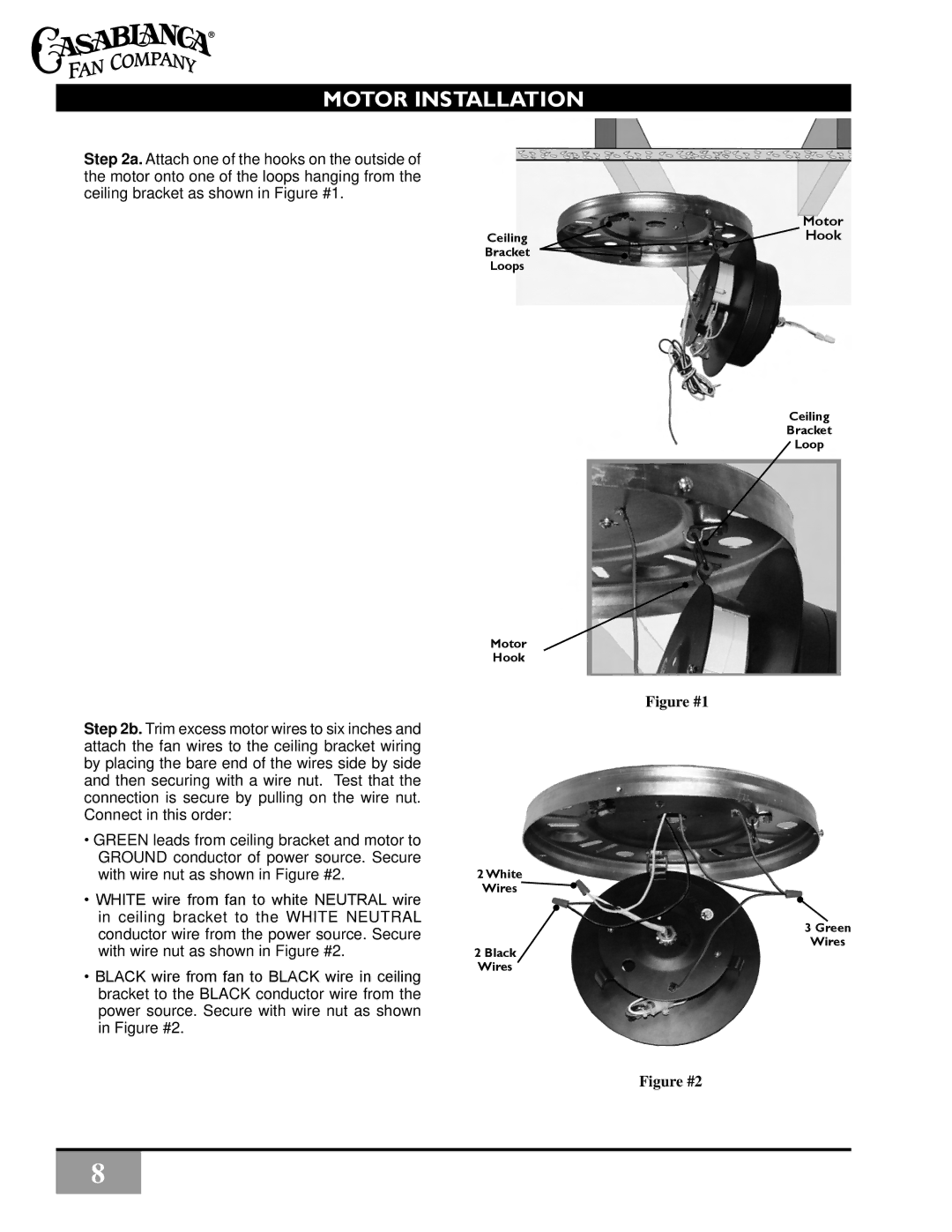 Vermont Casting C34G624M owner manual Motor Installation, Figure #1 