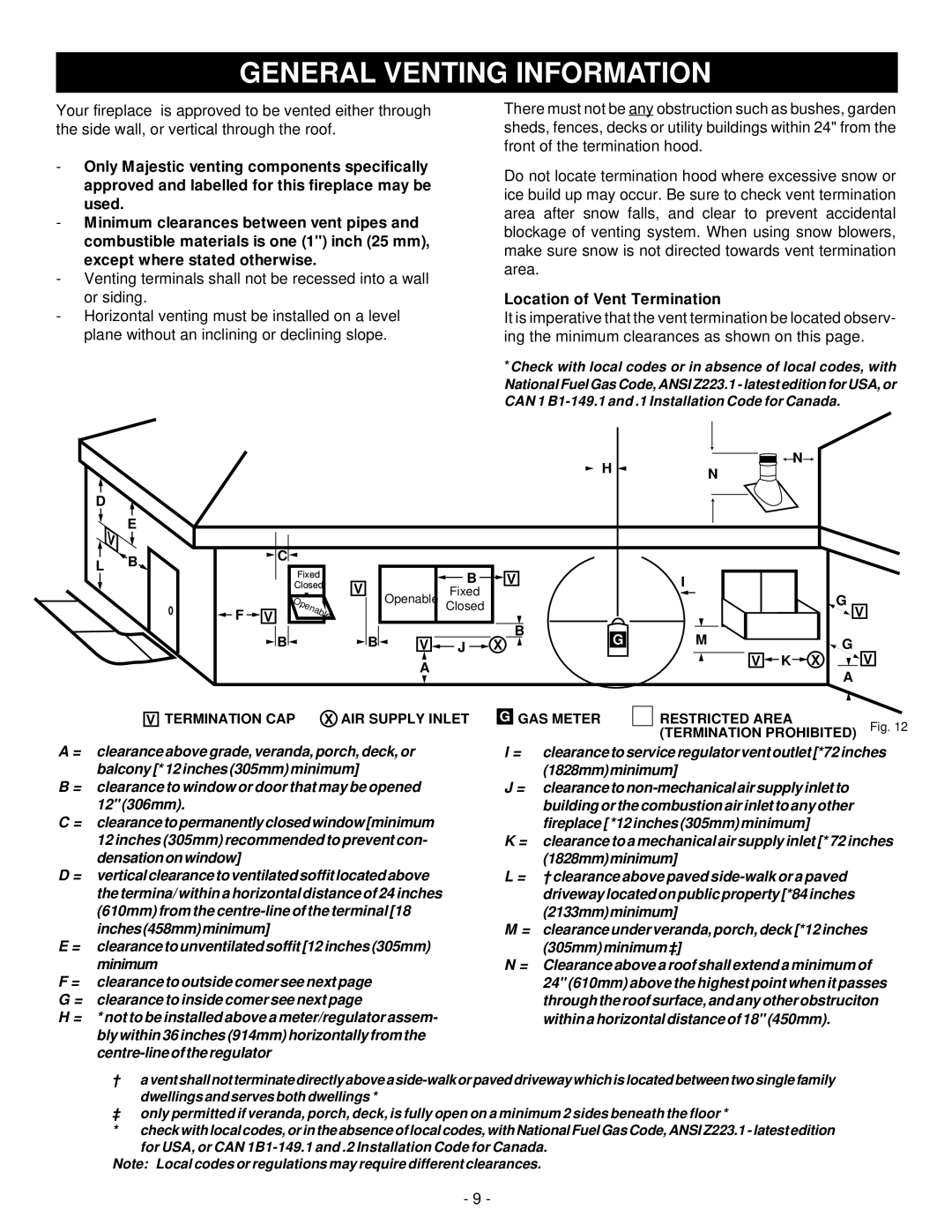 Vermont Casting DBR39, DBR33, DBR36 installation instructions General Venting Information 