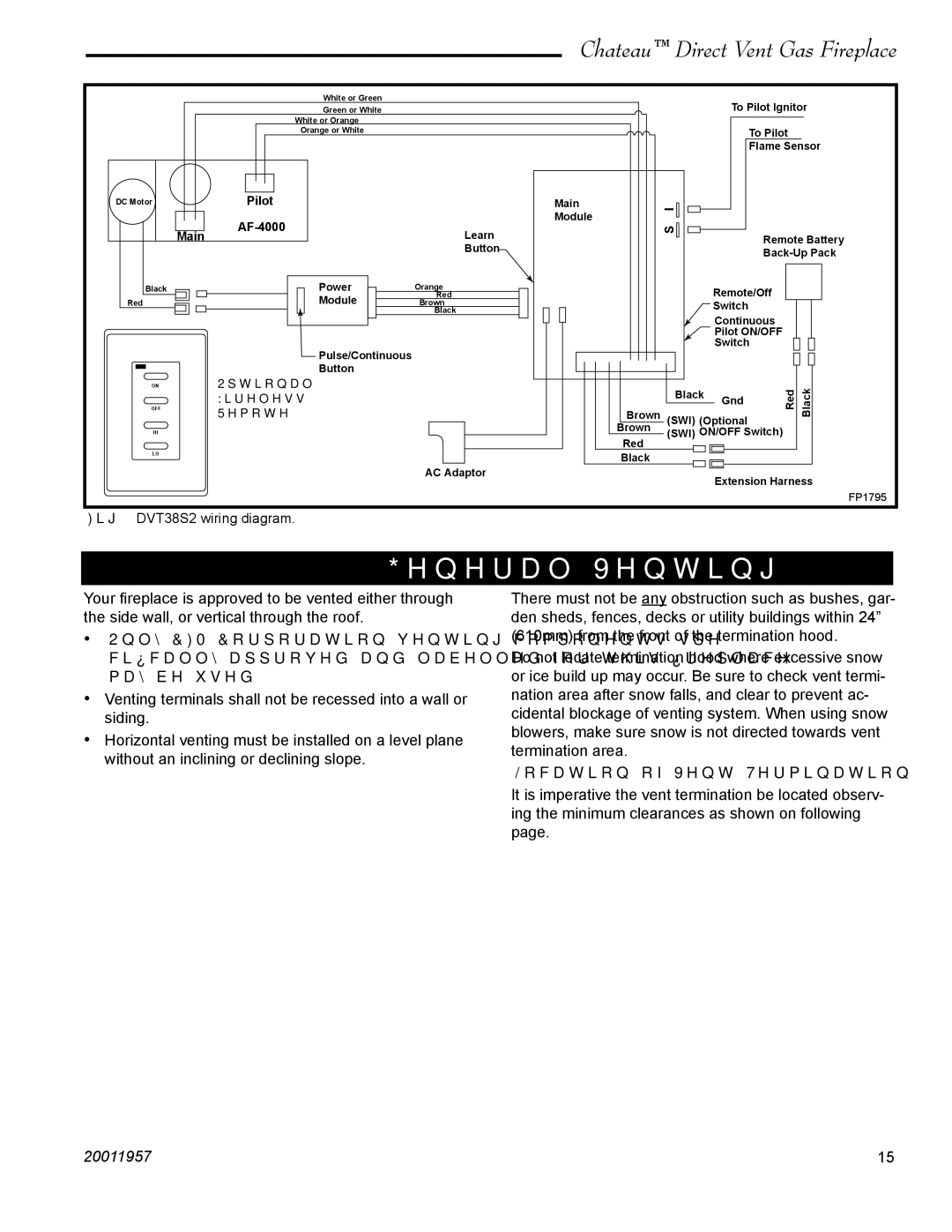 Vermont Casting DTV38s2 installation instructions General Venting, Location of Vent Termination 