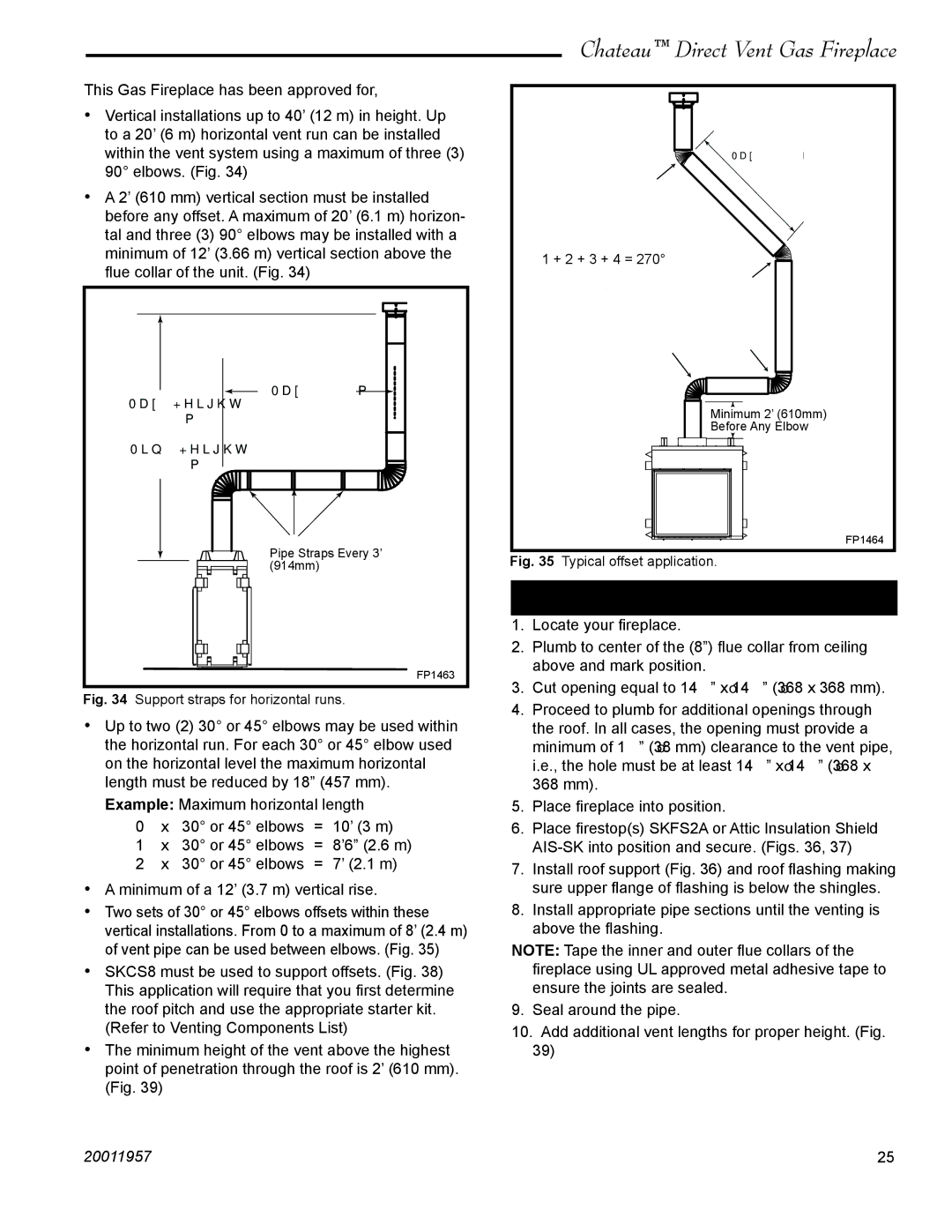 Vermont Casting DTV38s2 installation instructions Vertical Through-the-Roof Installation, + 2 + 3 + 4 = 