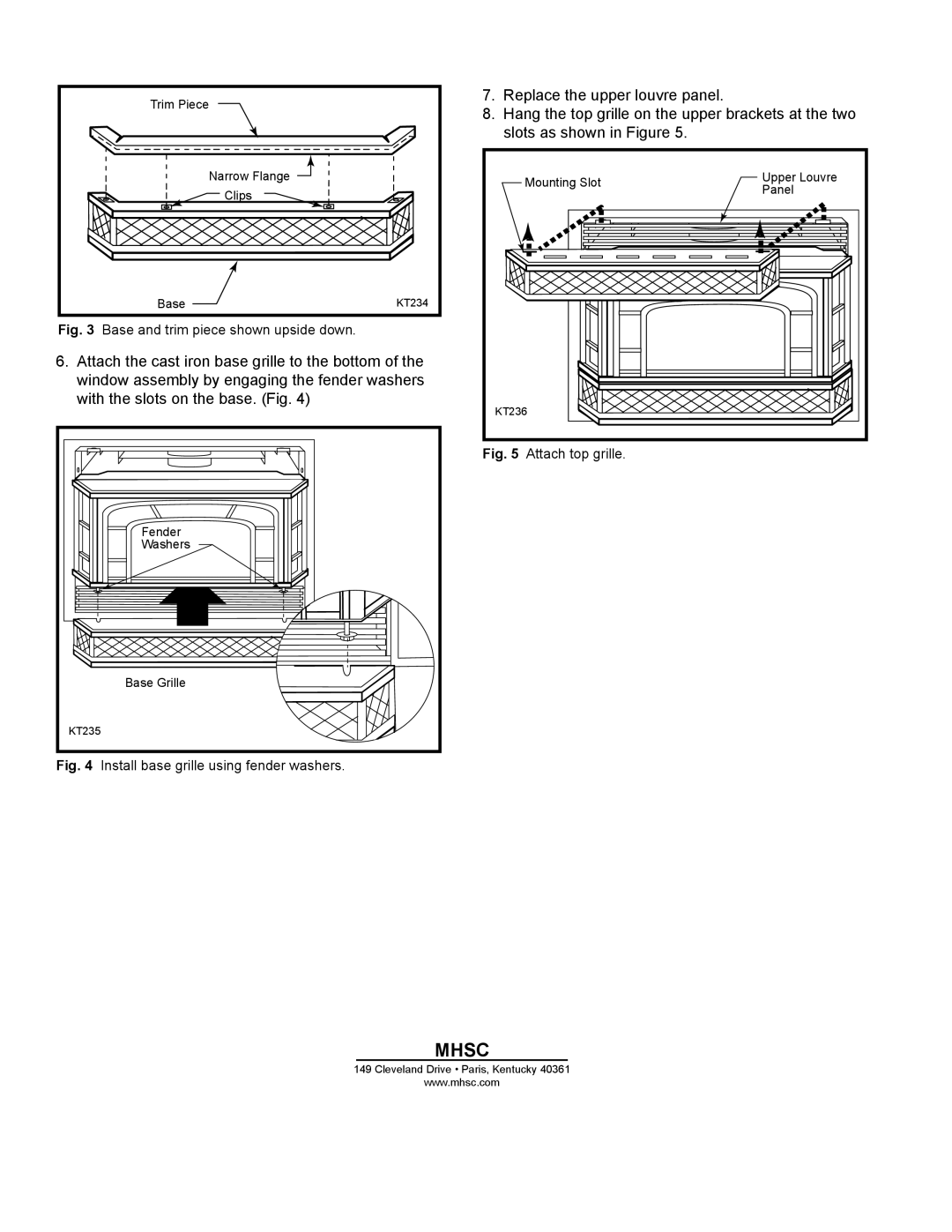 Vermont Casting DV36/39 installation instructions Mhsc 