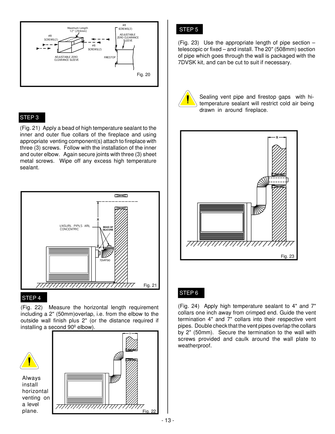 Vermont Casting DVRS3, DVRSL, DVRSR installation instructions SCREWS2 