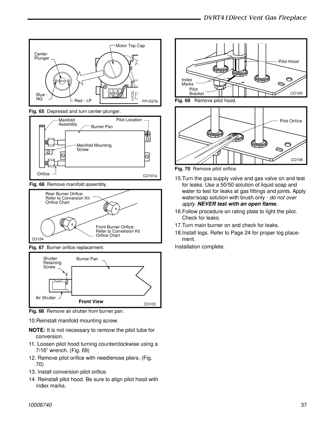 Vermont Casting DVRT41 manual Depressd and turn center plunger 