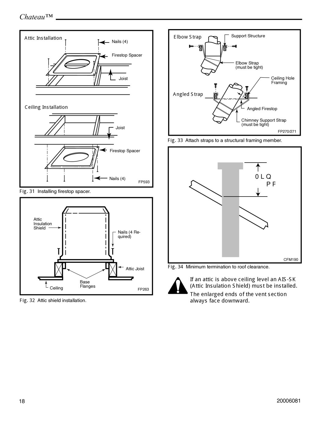 Vermont Casting DVT38 installation instructions Min 610mm 