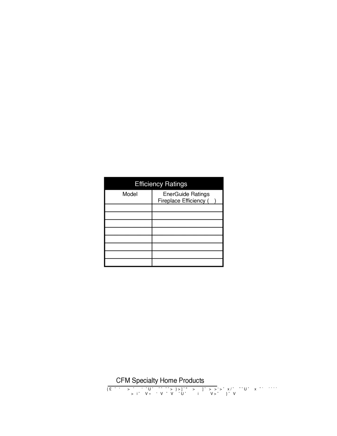 Vermont Casting DVT38 installation instructions Efﬁciency Ratings, Model EnerGuide Ratings Fireplace Efﬁciency % 