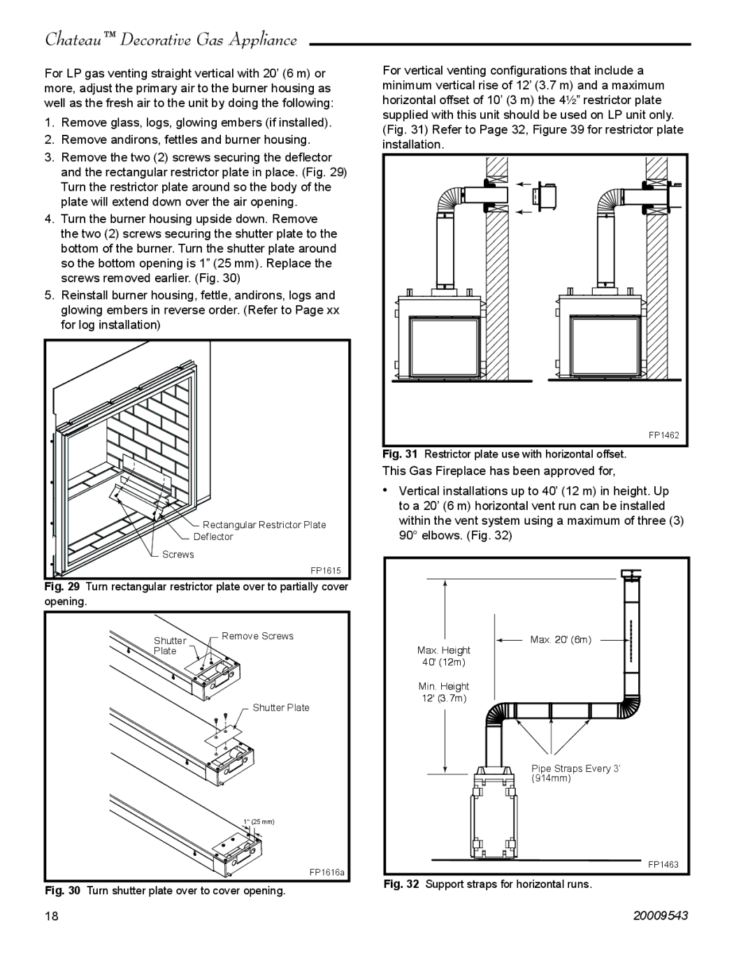 Vermont Casting DVT38S2 installation instructions Turn shutter plate over to cover opening 