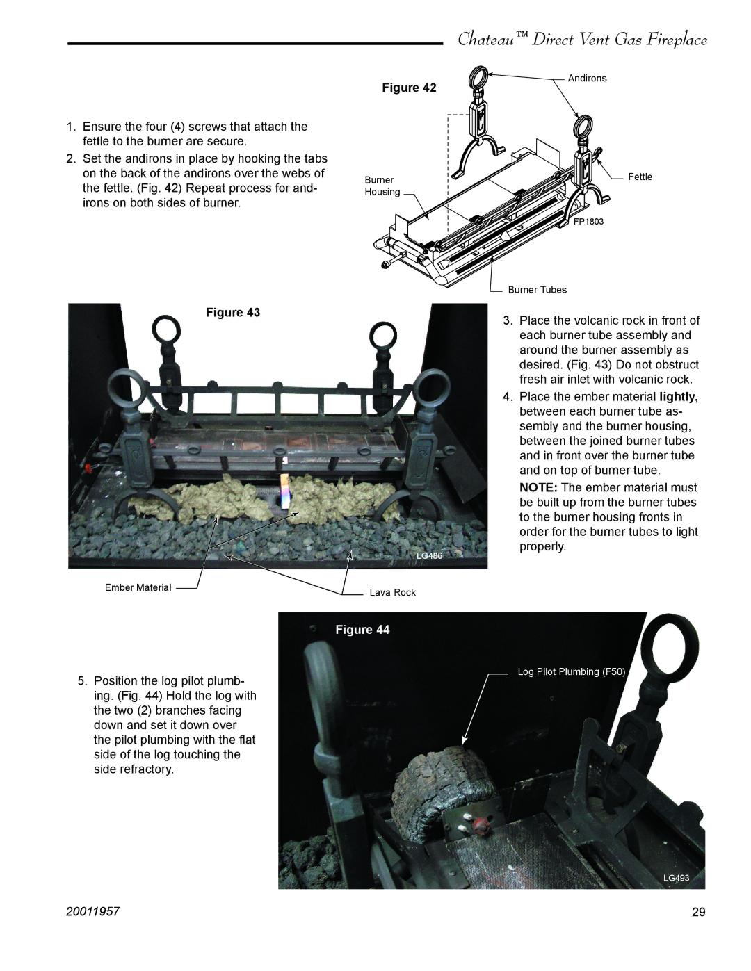 Vermont Casting DVT38S2IN installation instructions Log Pilot Plumbing F50 