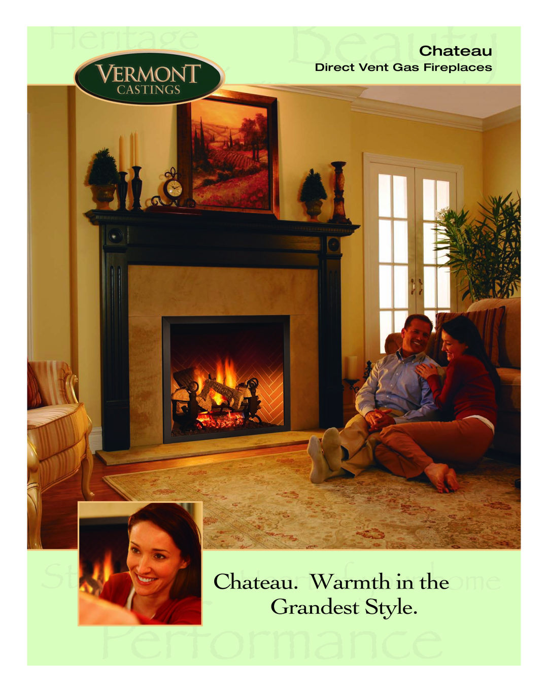 Vermont Casting DVT44IN manual Chateau. Warmth intheGrandestStyle, Direct Vent Gas Fireplaces 